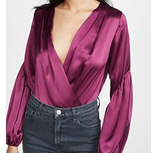 Amanda Uprichard - Zora Thong Bodysuit - Aubergine